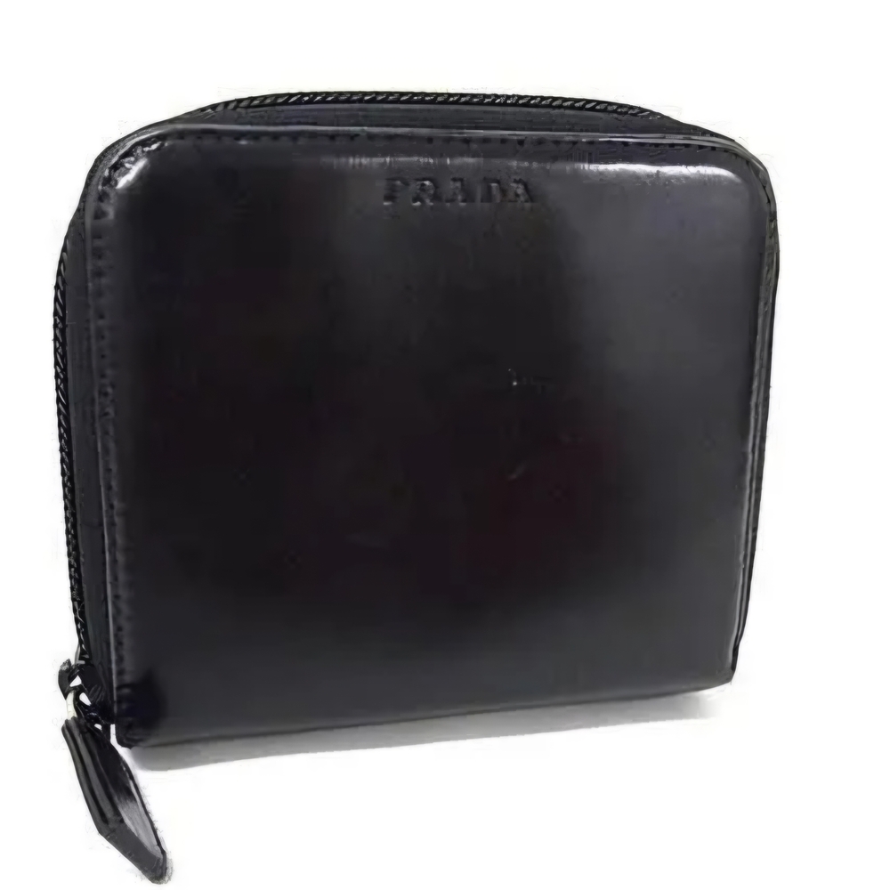 Prada Black Leather Men's Wallet AUTHENTIC